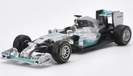 Diecast Mercedes Benz F1 Model 1:43 NO.44 Silver By Bburago