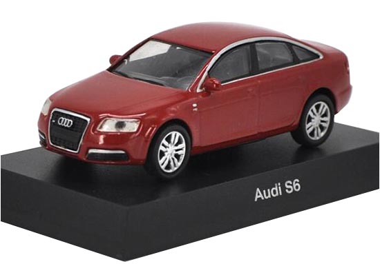 Diecast Audi S6 Car Model 1:64 Red / Black By Kyosho