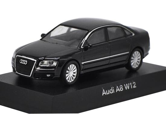 Diecast Audi A8 W12 Car Model 1:64 Scale Black By Kyosho