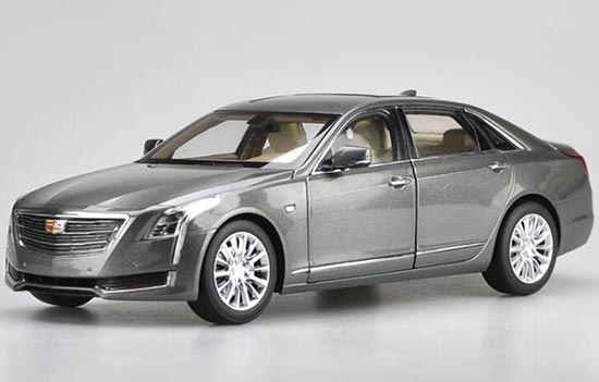 Diecast 2016 Cadillac CT6 Model 1:18 Scale Gray / White