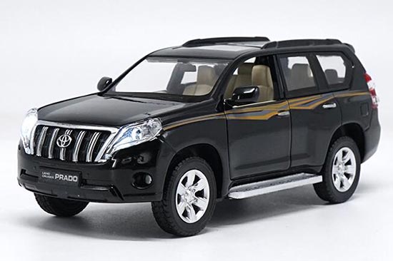 Diecast Toyota Land Cruiser Prado Toy 1:32 Scale Black / White