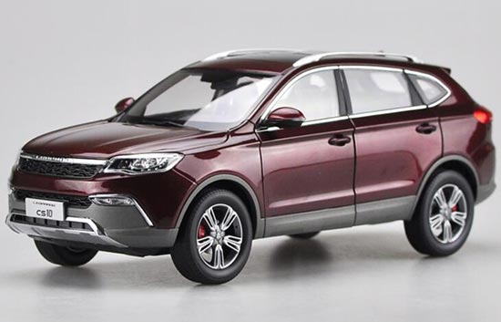 Diecast Leopaard CS10 SUV Model 1:18 Scale Wine Red / Brown