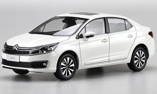 Diecast Citroen New C4L Model 1:18 Scale White