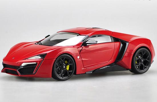 Diecast Lykan HyperSport Model 1:18 Scale Red By Autocraft