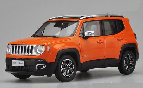 Diecast Jeep Renegade Model 1:18 White / Orange / Red / Gray