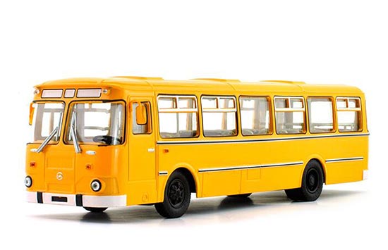 Diecast LiAZ 677M City Bus Model 1:43 Scale Yellow