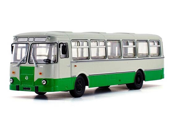 Diecast LiAZ 677M City Bus Model 1:43 Scale Green / Blue