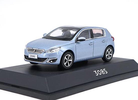 Diecast Peugeot 308S Car Model 1:43 Scale Blue