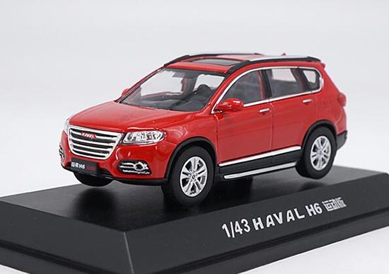 Diecast Haval H6 Sport SUV Model 1:43 Scale Red