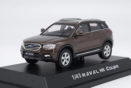 Diecast Haval H6 Coupe SUV Model 1:43 Scale White / Brown