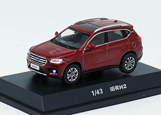 Diecast Haval H2 SUV Model Wine Red / Blue 1:43 Scale