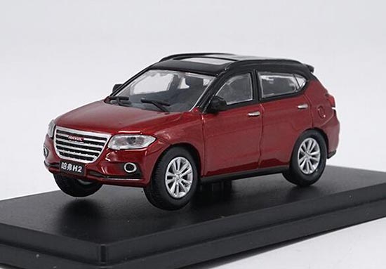 Diecast Haval H2 SUV Model Wine Red 1:64 Scale