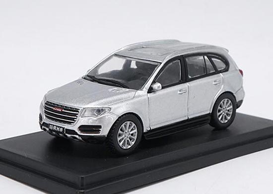 Diecast Haval H8 SUV Model 1:64 Silver / Brown / Dark Green