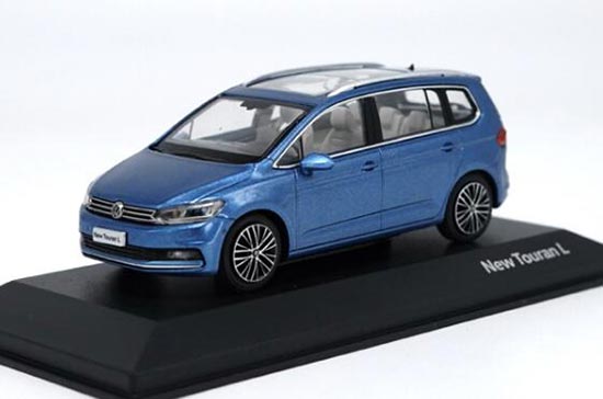 Diecast Volkswagen New Touran L Model 1:43 Scale Blue / Brown