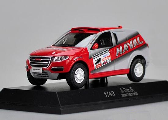 Diecast Haval Dakar Rally SUV Model Red 1:43 Scale