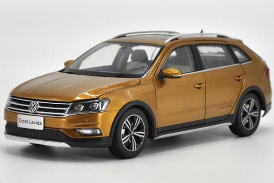 Diecast Volkswagen Cross Lavida Model 1:18 Scale Golden
