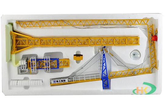 Diecast XCMG Tower Crane Model Yellow 1:50 Scale