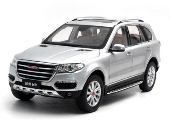 Diecast Haval H8 SUV Model 1:18 Scale Silver