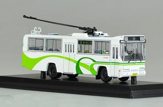 Diecast Shanghai SK5105GP Trolley Bus Model NO.8 1:76 White