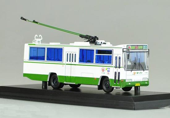 Diecast Shanghai SK5105GP Trolley Bus Model NO.101 1:76 White