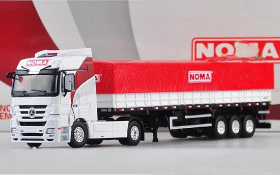 Diecast Mercedes Benz Actros Semi Truck Model 1:50 Red NOMA