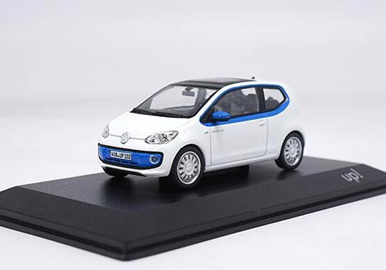 Diecast Volkswagen Up Model 1:43 Scale White-Blue