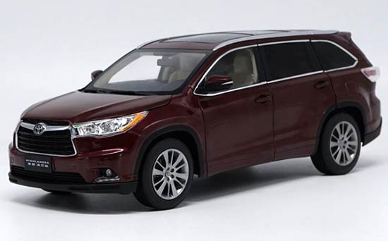 Diecast Toyota Highlander SUV Model 1:18 Black /White /Wine Red