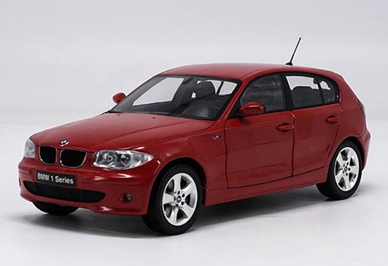 Diecast BMW 1 Series 120i Model 1:18 Red / Black By Kyosho