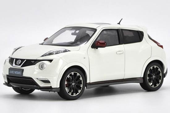 Diecast Nissan Juke Nismo RS Model 1:18 White / Orange By Paudi