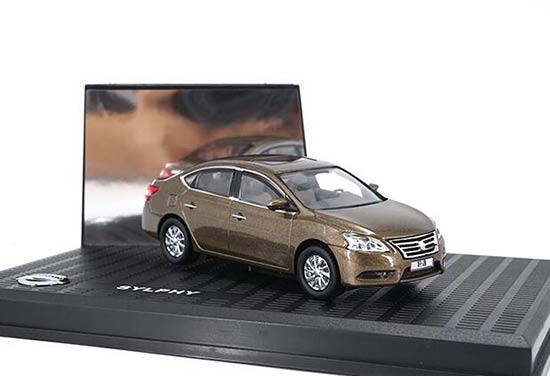 Diecast Nissan Sylphy Model 1:43 Scale Brown / Black / Gray