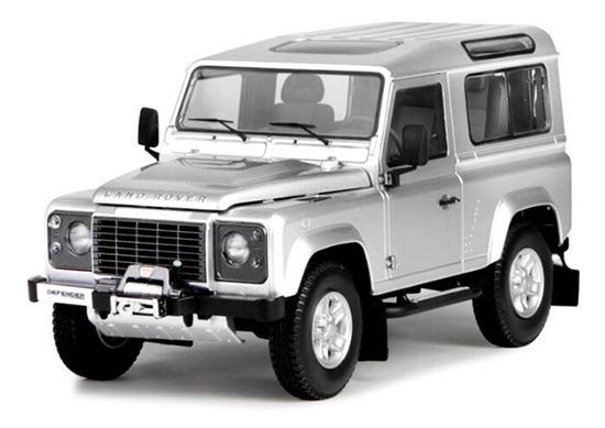 Diecast Land Rover Defender Model 1:18 White / Black By Kyosho