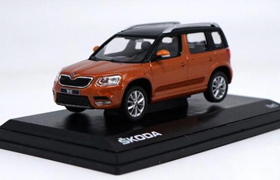 Diecast Skoda Yeti Model 1:43 Scale Blue / Orange