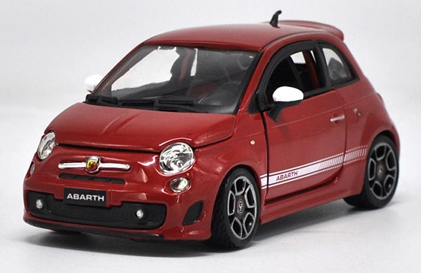 Diecast Abarth 500 Model 1:24 Scale Red By Bburago