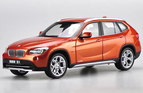 Diecast BMW X1 Model Orange / Black 1:18 Scale By Kyosho