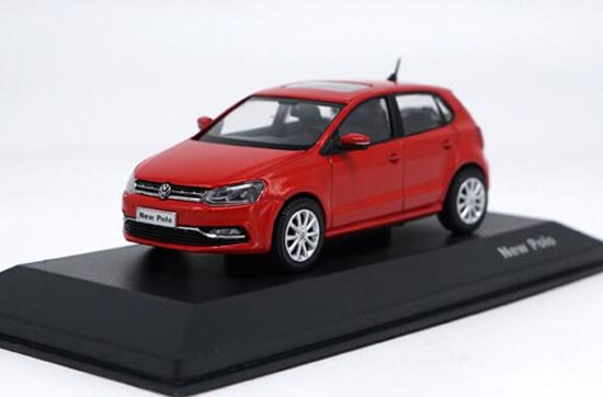 Diecast Volkswagen New Polo Model Red / Green 1:43 Scale