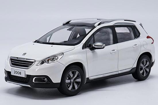 Diecast Peugeot 2008 SUV Model 1:18 Scale White