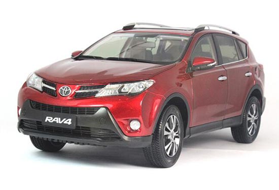 Diecast Toyota RAV4 SUV Model 1:18 Scale White / Orange / Red