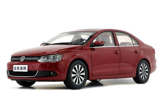 Diecast Volkswagen New Sagitar Model 1:18 Scale Black / Red