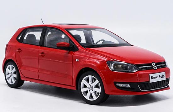 Diecast Volkswagen New Polo Model 1:18 Scale Red