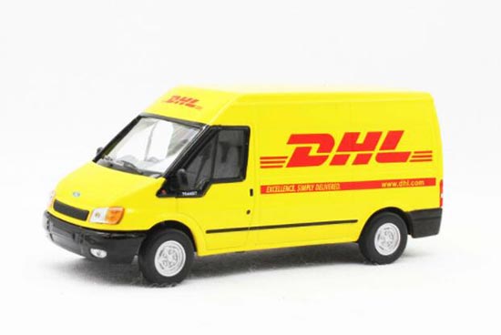 Diecast Ford Transit Van Model 1:32 Scale Yellow DHL Painting