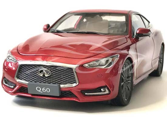 Diecast 2017 Infiniti Q60 Model 1:18 Scale Red By Paudi