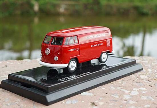 Diecast Volkswagen T1 Bus Model 1:64 Scale Red