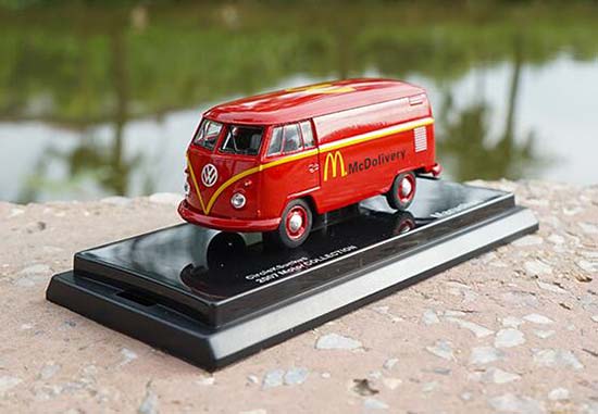 Diecast Volkswagen T1 Bus Model 1:64 Mcdonalds Painting Red