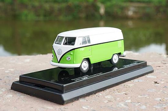 Diecast Volkswagen T1 Bus Model 1:64 Scale White-Green