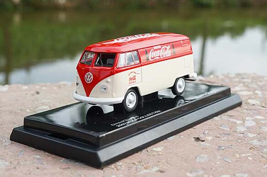 Diecast Volkswagen T1 Bus Model 1:64 Red Coca-Cola Painting