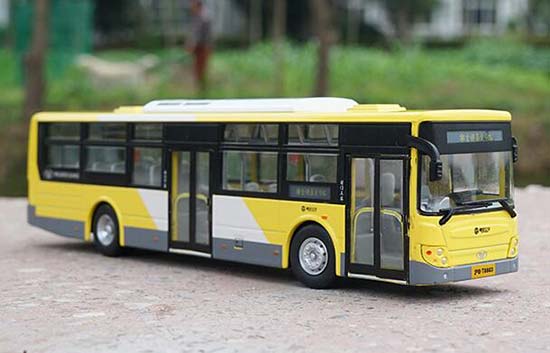 Diecast Wanxiang City Bus Model 1:50 Scale NO.9 Route Yellow