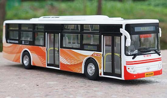 Diecast Wanxiang City Bus Model 1:50 Scale NO.85 Route Orange