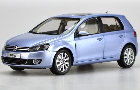 Diecast Volkswagen Golf 6 Model 1:18 Scale Blue