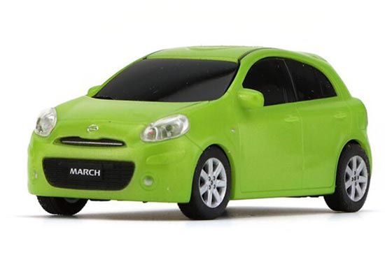 Diecast Nissan March Model 1:43 Scale Green