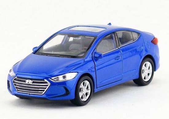 Diecast Hyundai Elantra Toy Red / Blue 1:36 Scale By Welly